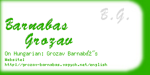 barnabas grozav business card